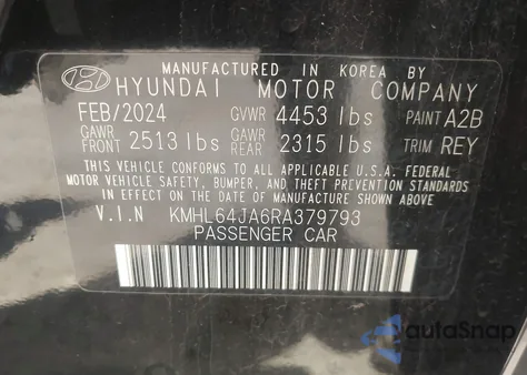 2024 Hyundai Sonata Sel z USA, uszkodzony, nr VIN KMHL64JA6RA379793